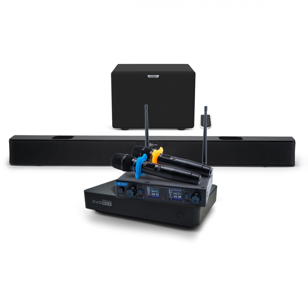 Hi-End караоке-система EVOBOX Premium + EvoSoundBar (саундбар с караоке) в Артеме